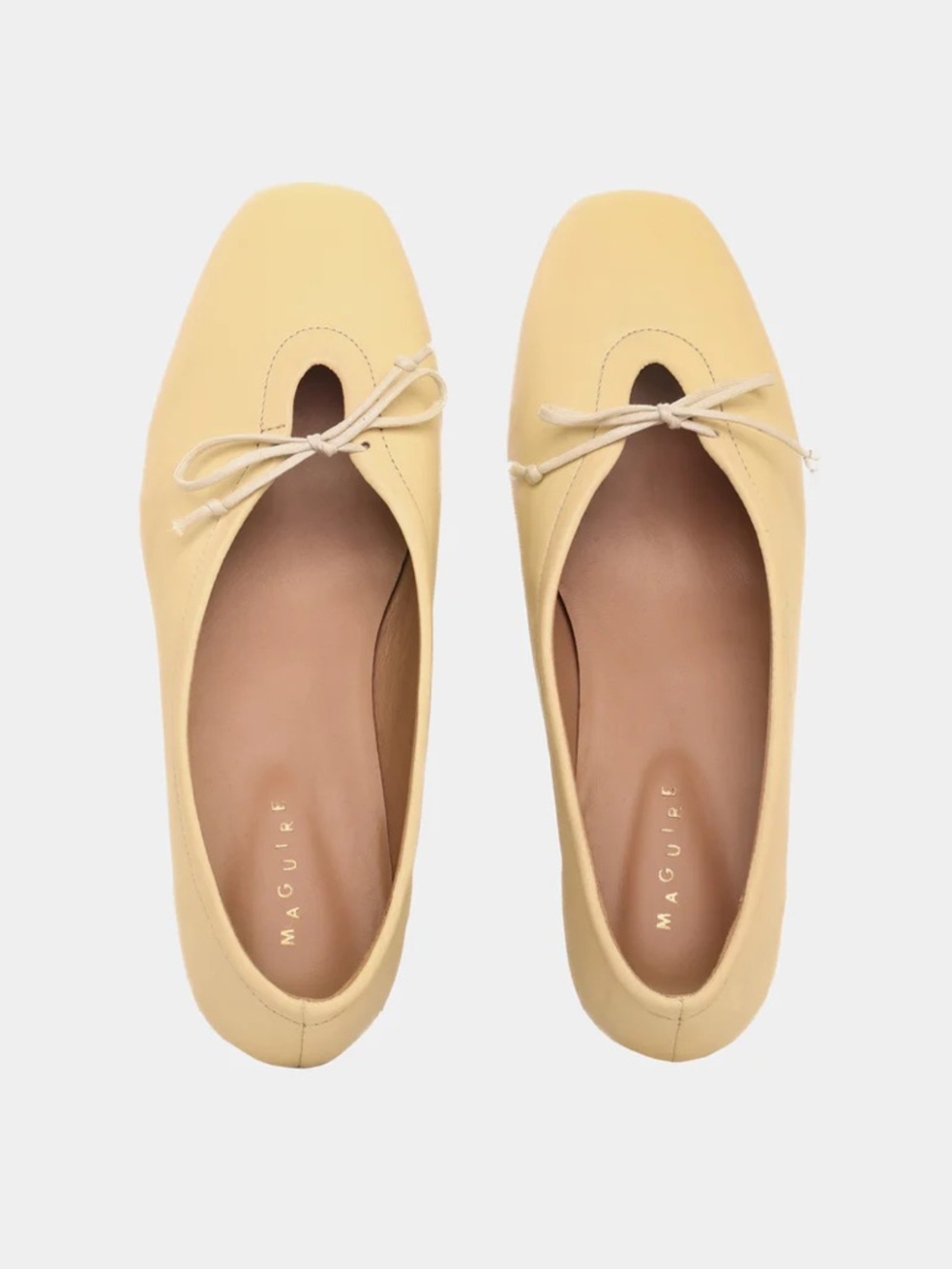 [SOLD] Butter  Yellow Leather Ballet Flats